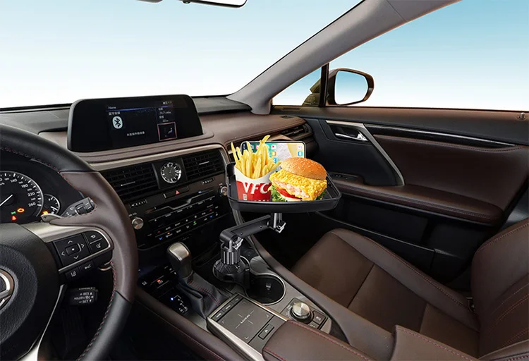New Design Universal Car Tray Travel Food Coffee Cup Phone Holder Tray for Car Dining Table Holder Cell Phone Holder