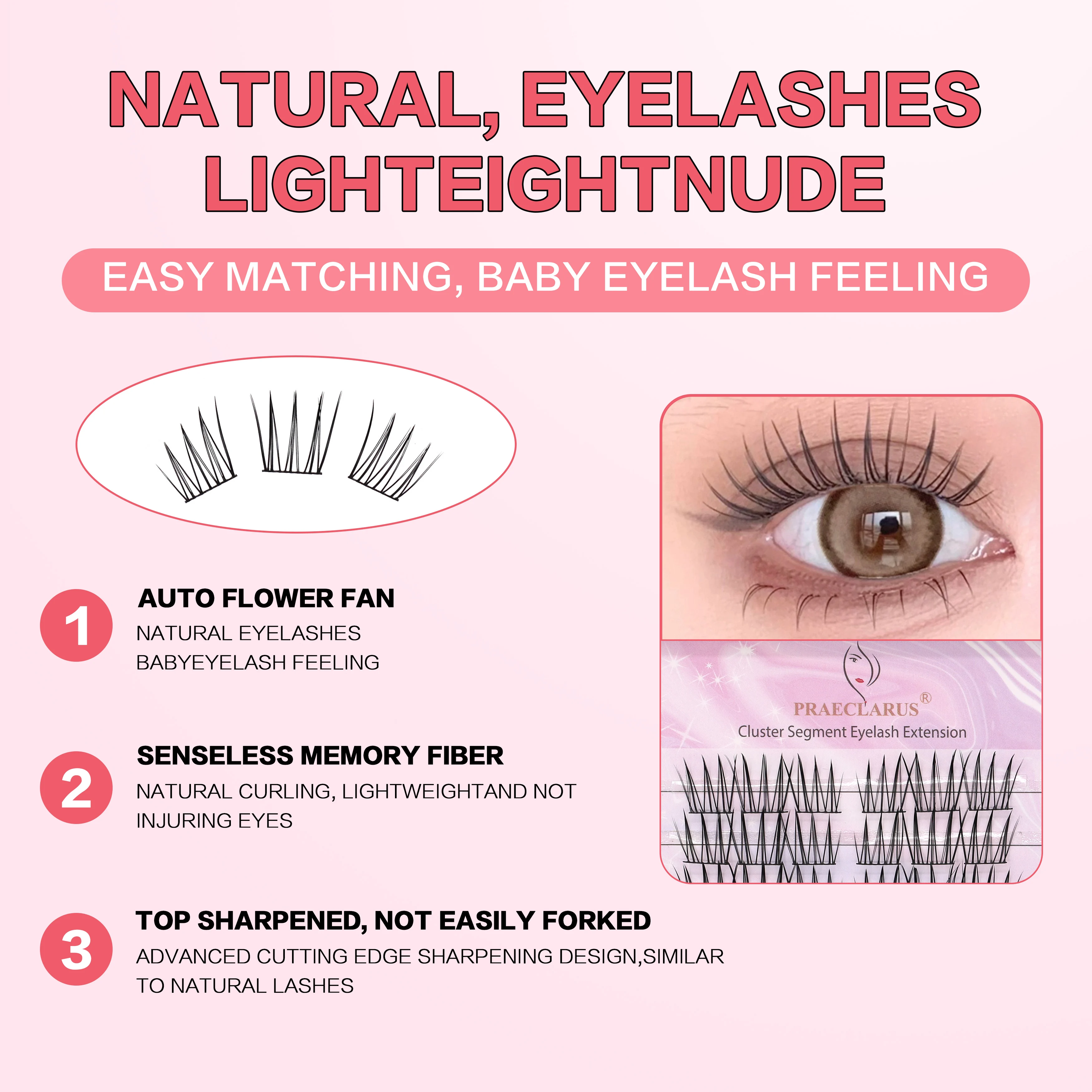 Cut Segmented Lashes New DIY Eyelash Extension Kit Cluster Lashes Custom Logo Wholesale Eyelash Clusters