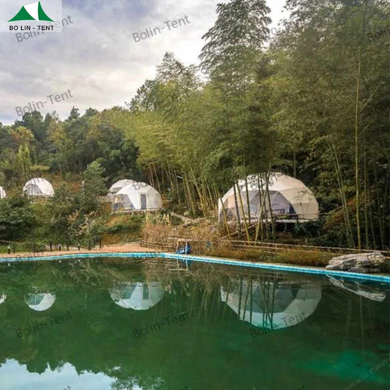 Hot Sale Transparent Pvc Cover Glamping Safari Tents Dome House For Sales Domo Geodesico Geodome