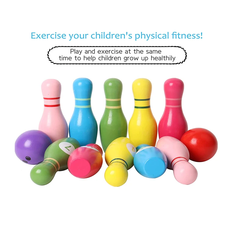 Toys Bowling Children Indoor Sports Puzzle Color Lawn Garden Bowling Game For Kids
