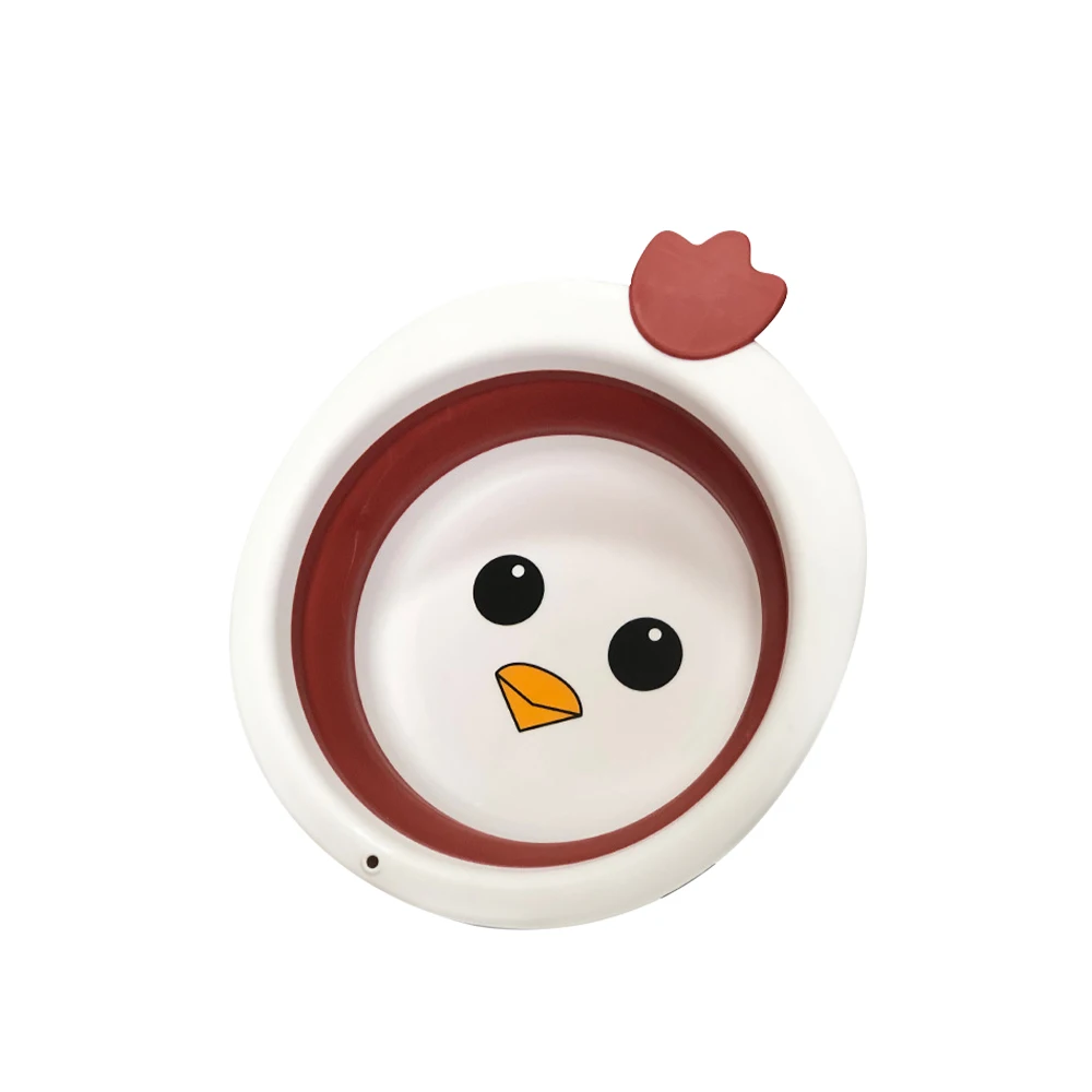 Laychee Plastic Baby Basin, 4L Capacity PP+TPE Round Washing Plastic Basin With Hanging Hole//