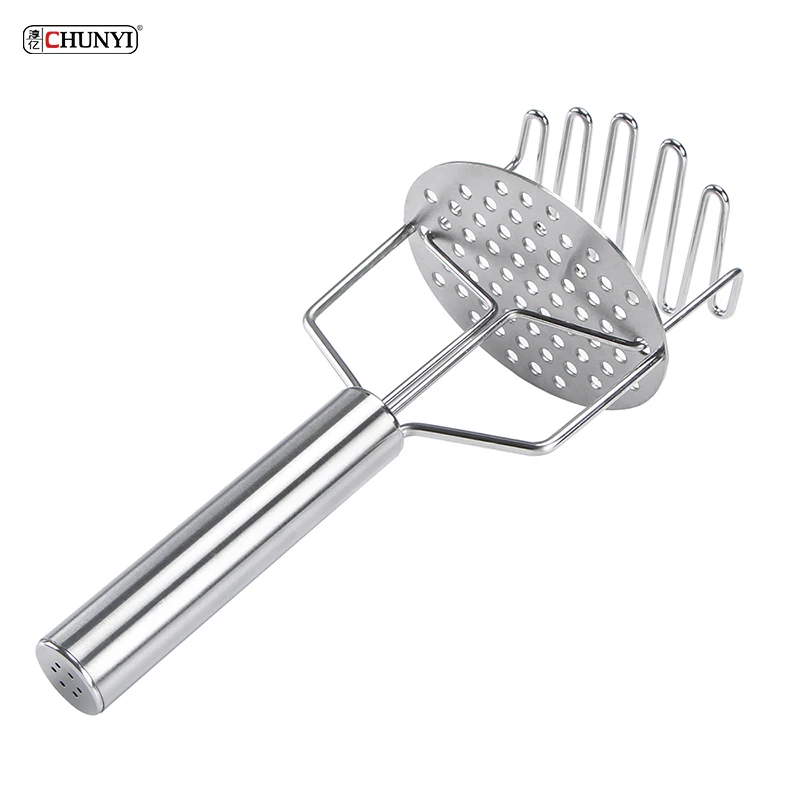 Kitchen Accessories Mash Potato Bean Avocado Vegetable Stainless Steel Double Layer Wire Potato Masher