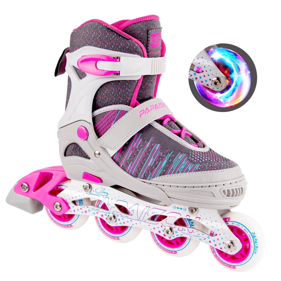 Popular Adjustable Inline Skates With LED Light Carbon Steel ABEC-7 Bearing Roller Skates Kids Boys Girls Skate Shoes