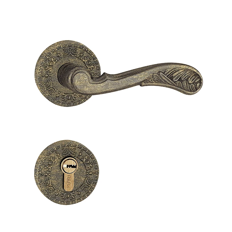 Double Sided Lever Handle Mortise Locks Zinc Alloy Panel Mechanical Lock With Keys