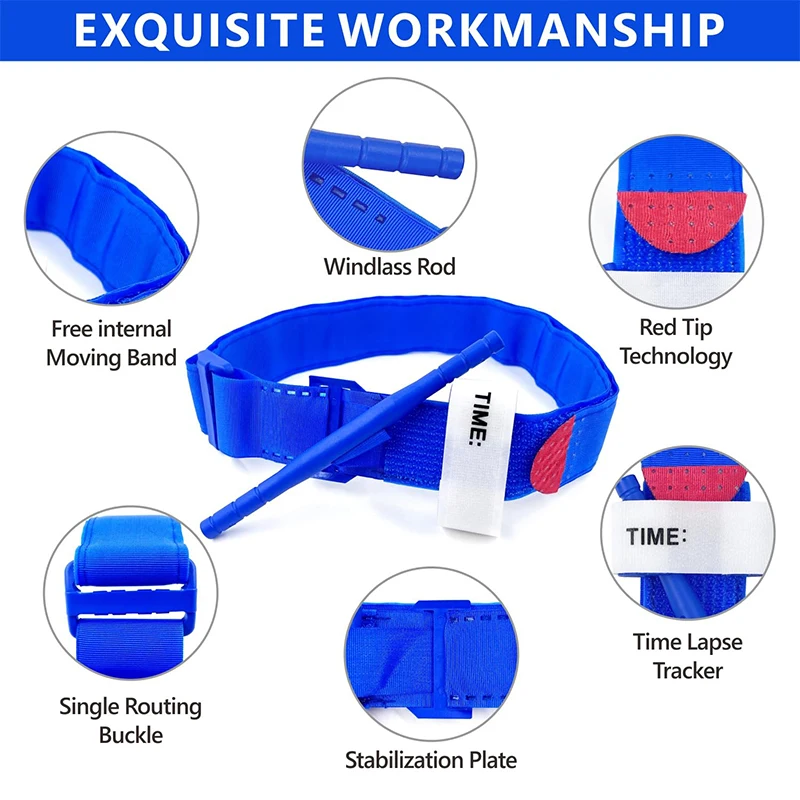 Single-Handed Application First Aid Garrot Emergency Tactical Hemostatic Tourniquet Trainer