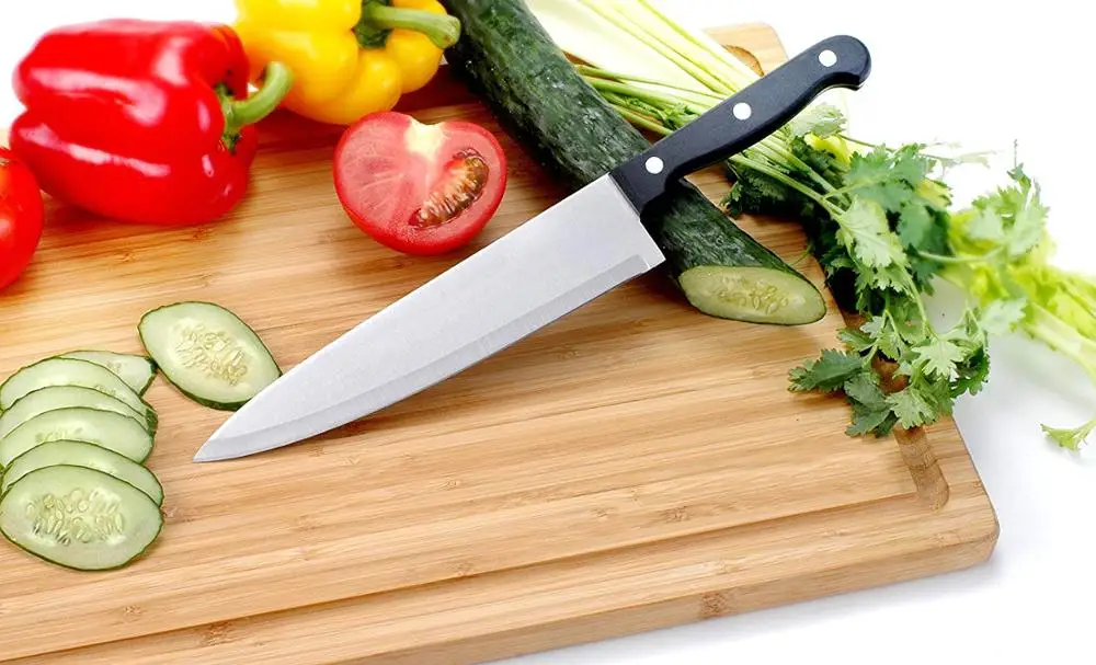 High Quality Large Organic Bamboo Kitchen Chopping Block Wood Cutting Chopping Board with Juice Groove
