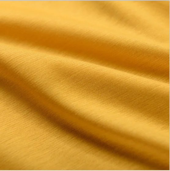 Spot Spring/summer fashion T-shirt casual 60S tencel linen cotton mercerized fabric