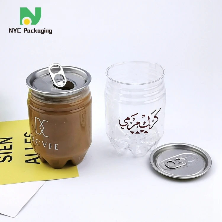 330ml clear pet can bottle beer plastic can portable packaging plastic material cans
