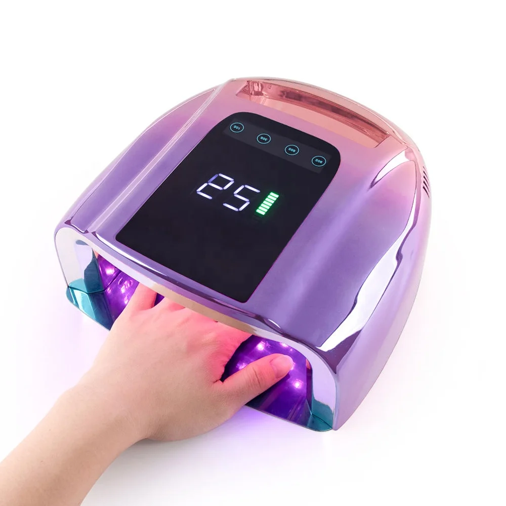 New 96w 42pcs Beads Nail Lamp Rechargeable with Handle Red Light Gel Lacquer Dryer UV Light for Nails Cordless Nail UV LED Lamp