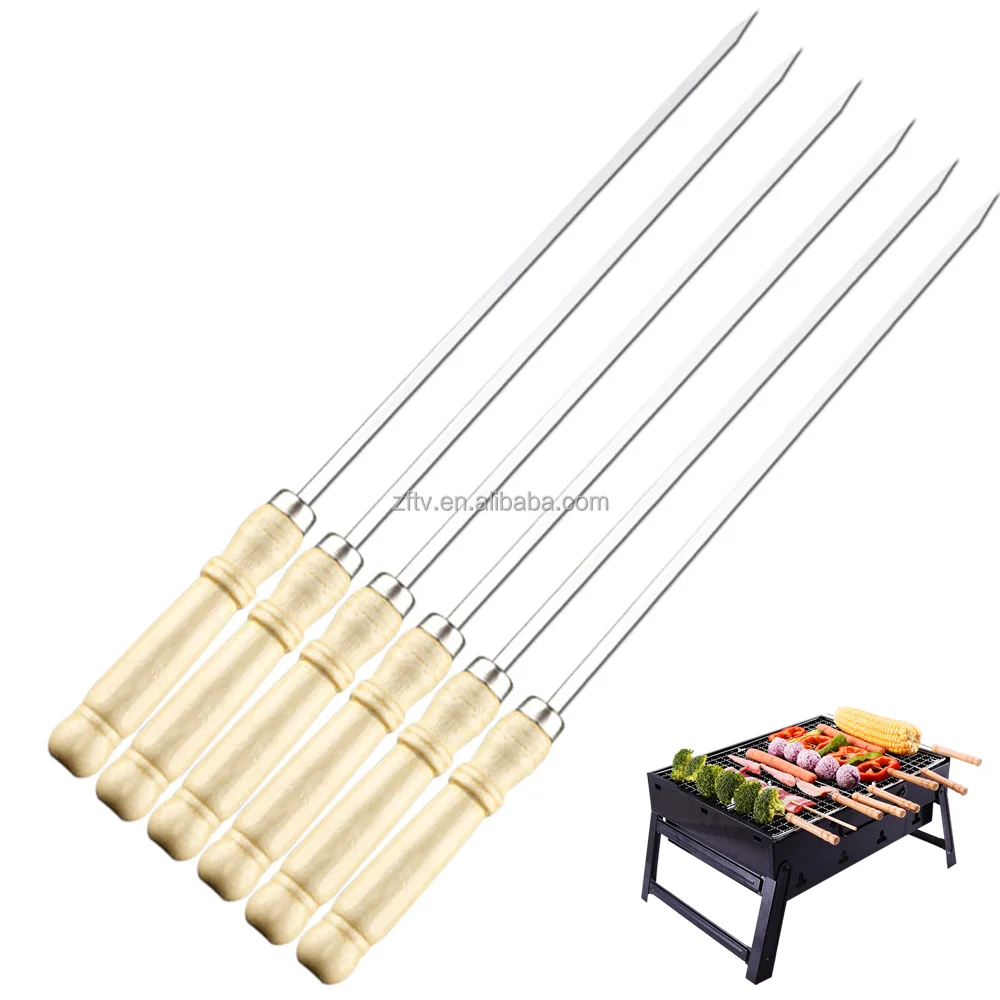 Hot Selling Stainless Steel skewers Forks Stainless Steel Campfire MarShmallow Roasting Sticks