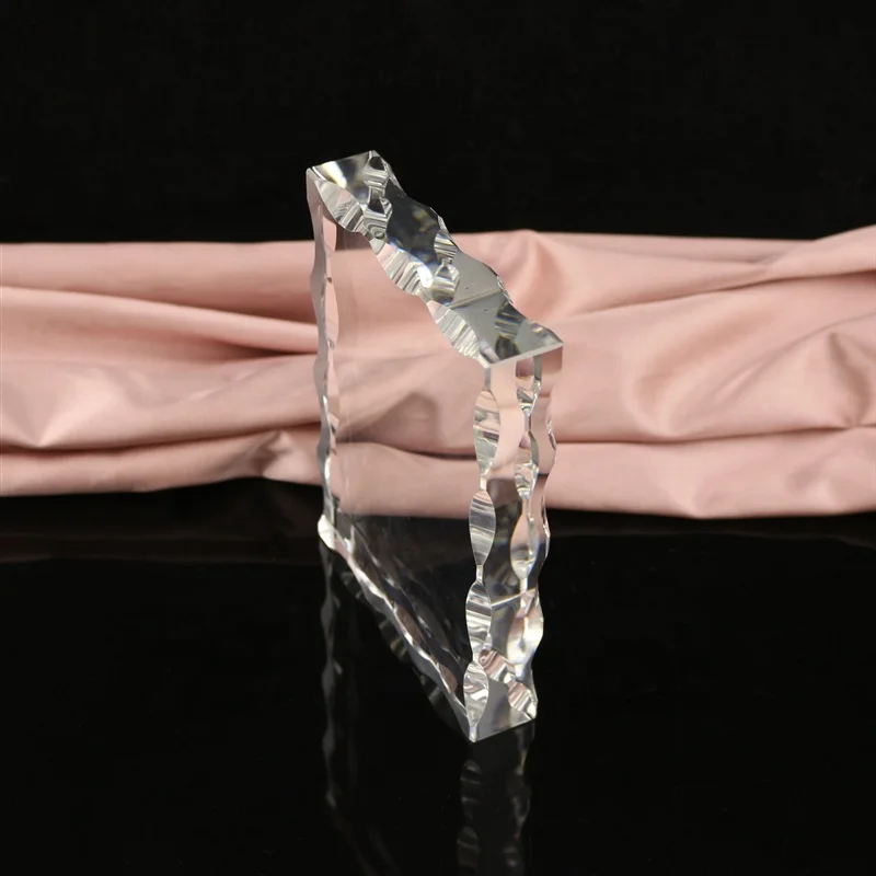 China supplier professional custom 2d photo frame item blank k9 crystal glass blank crystal cubes for 3d laser engraving logo