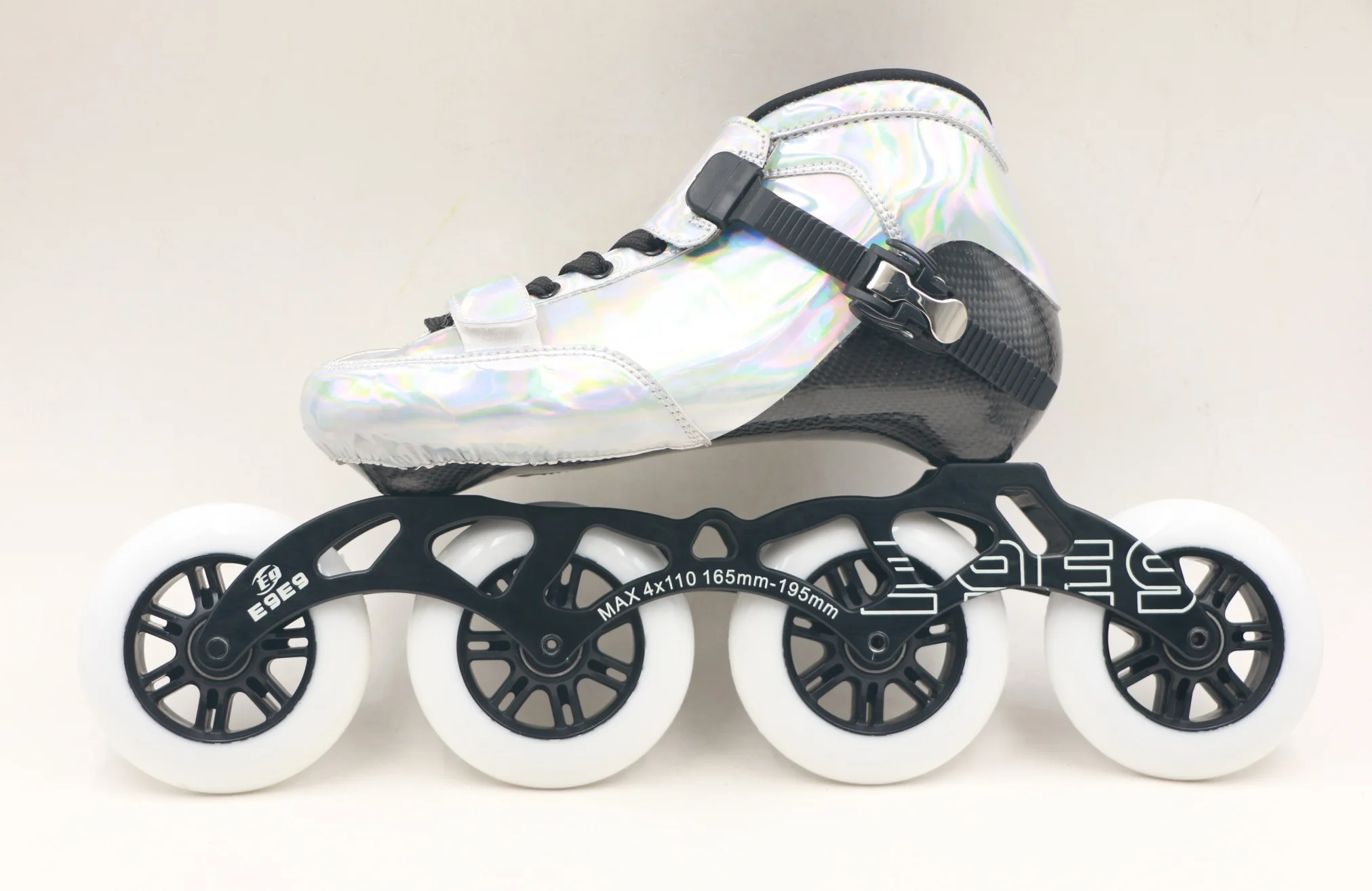 sliver carbon fiber professional inline skates speed skate with CNC frame inline speed skating use good  bearing