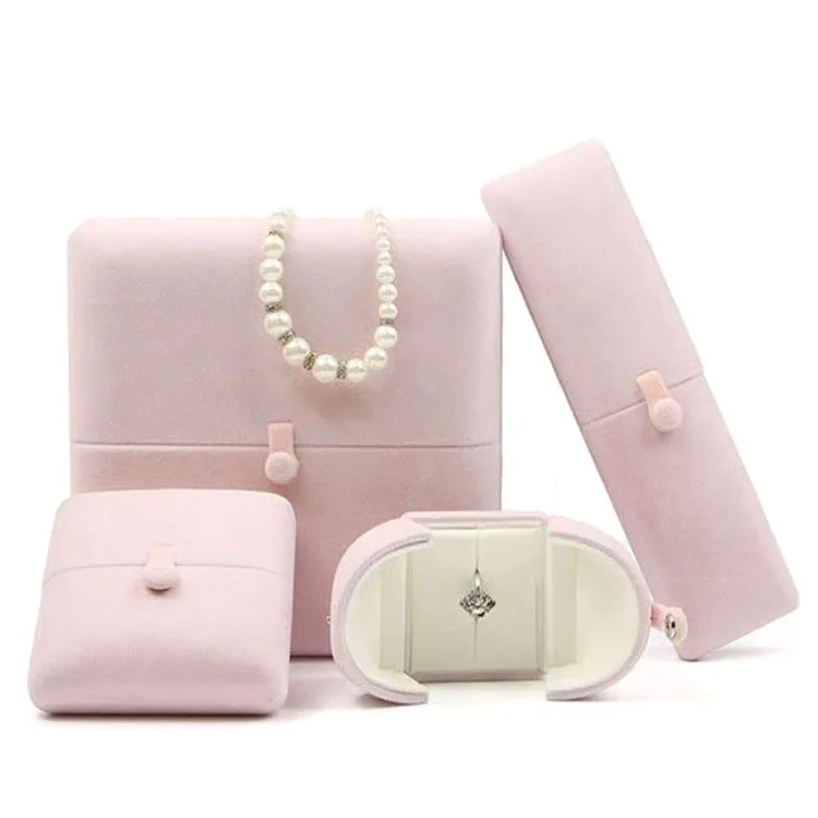 Bulk stock velvet jewellery gift box for rings pendant and necklace display