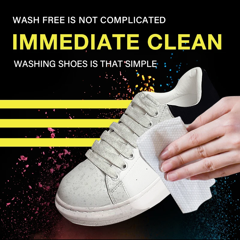 Disposable Thick Nonwoven Cleaning Sneaker and Care Dissolving Wipes Sport Shoes Wet Wipes