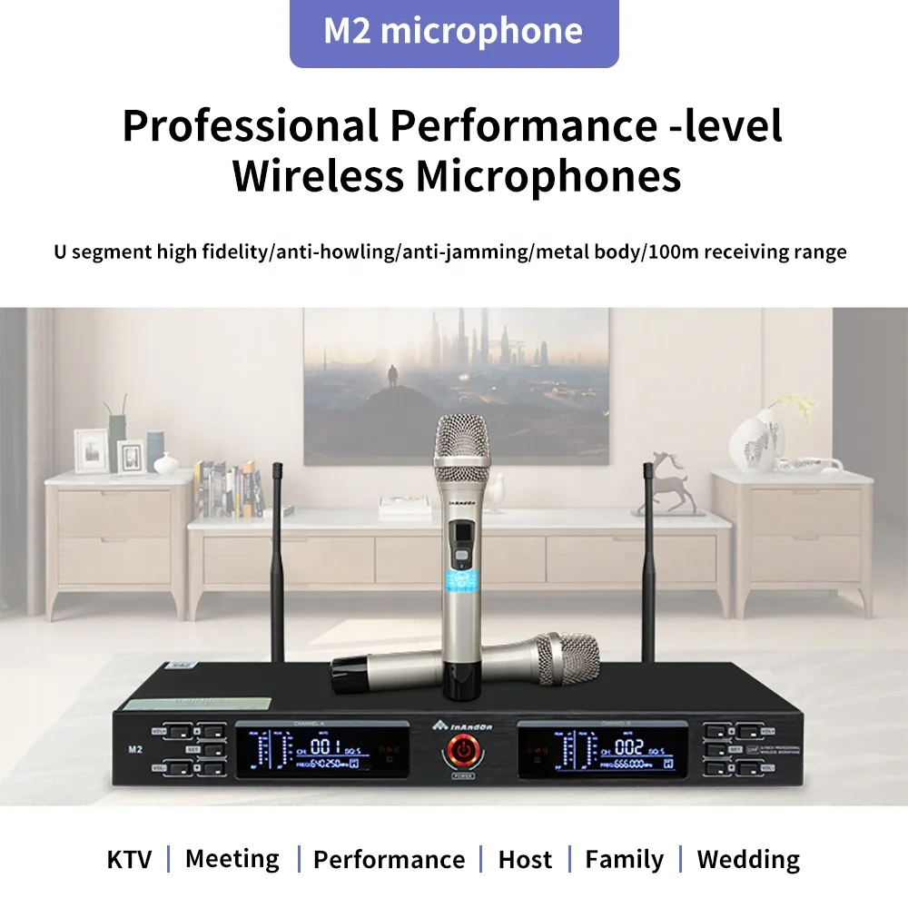 Professional KTV Karaoke Set 6T InAndon Karaoke System Machine with Speakers Microphones 4K HIFI Karaoke Player