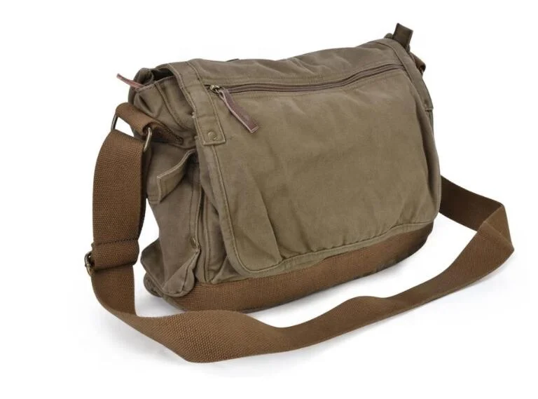 B282 Quality Blank Canvas messenger bags Vintage Heavy Duty Canvas Messenger Bags