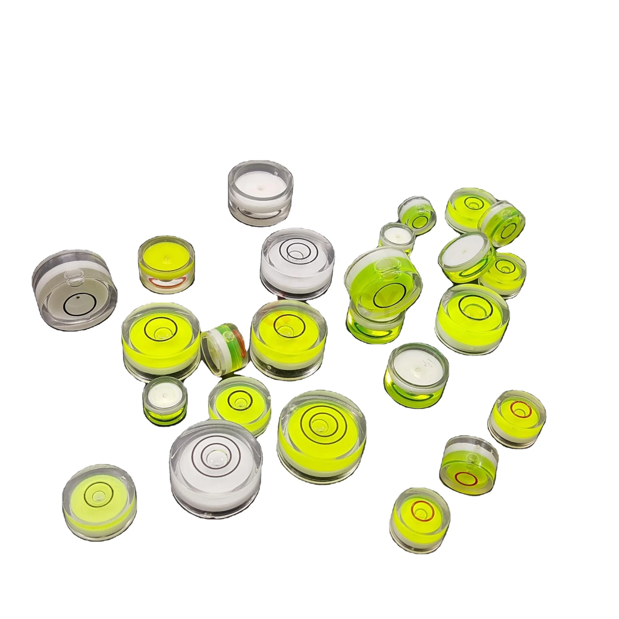 Pmma or metal shockproof solid acrylic mini bubble vials Level