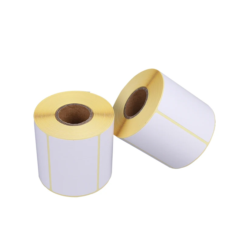 Hot Selling Wholesale 60x40 Blank White Adhesive Multipurpose Direct Perforated Waybill Sticker Thermal  Label