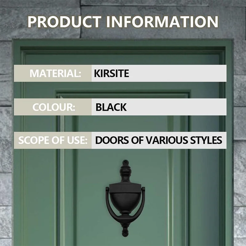 RHETECH In Stock Traditional Silver Finished Door Knocker Anti-theft Anti-rust Door Knocker Bulk Antique Metal Door Accessories