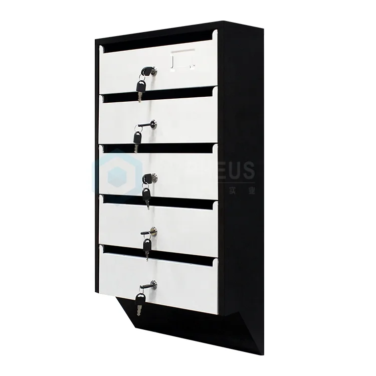 Настенный почтовый ящик для зданий в квартире с буквами А4, открывающийся вверх дном ящик с буквами, ящик для почтового отделения с 3 коробками