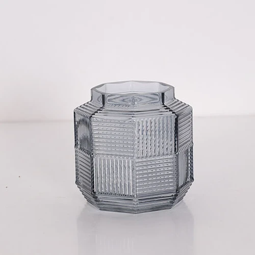 
Домашнее украшение, выдувные цветы, серая искусственная цилиндрическая маленькая стеклянная ваза 