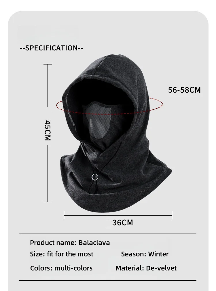Excellent Material Cold Weather Breathable Design Helmet Warm Balaclava Polyester  for Motorcycle Snowboard Cycling Running