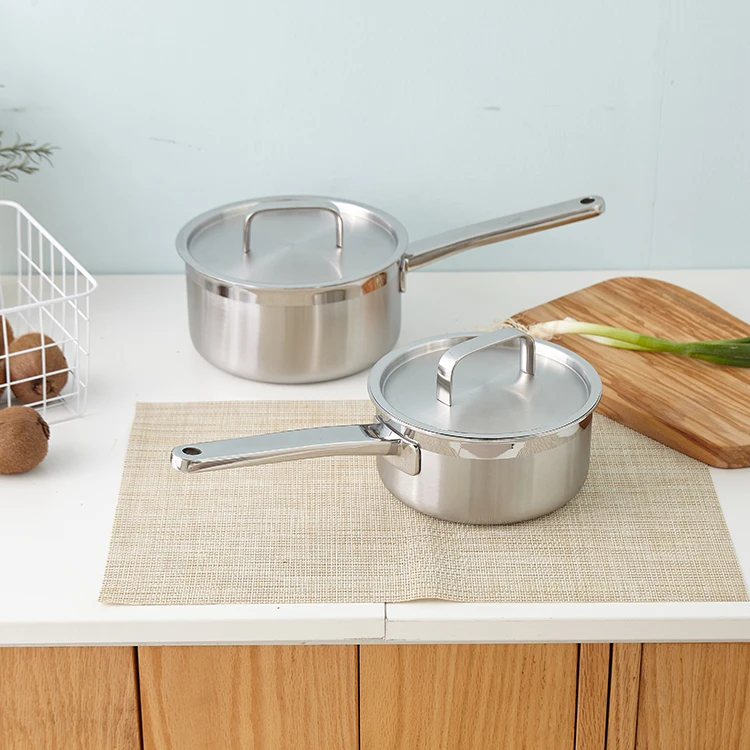 High End 1.6QT трижды конструкция из нержавеющей стали кастрюля делает приготовление пищи с
