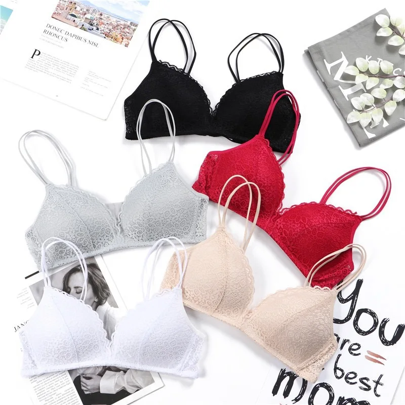 wireless bra for women non wire thin section big breasts show chest small seamless girl bra