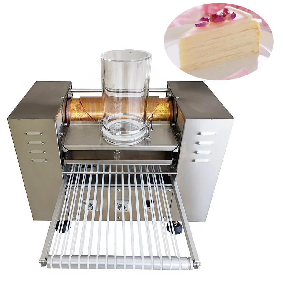 2024 OEM ODM Fully Automatic Commercial Birthday Wedding Crepes Pancake Maker Electric Thousand Layer Crepe Cake Making Machine