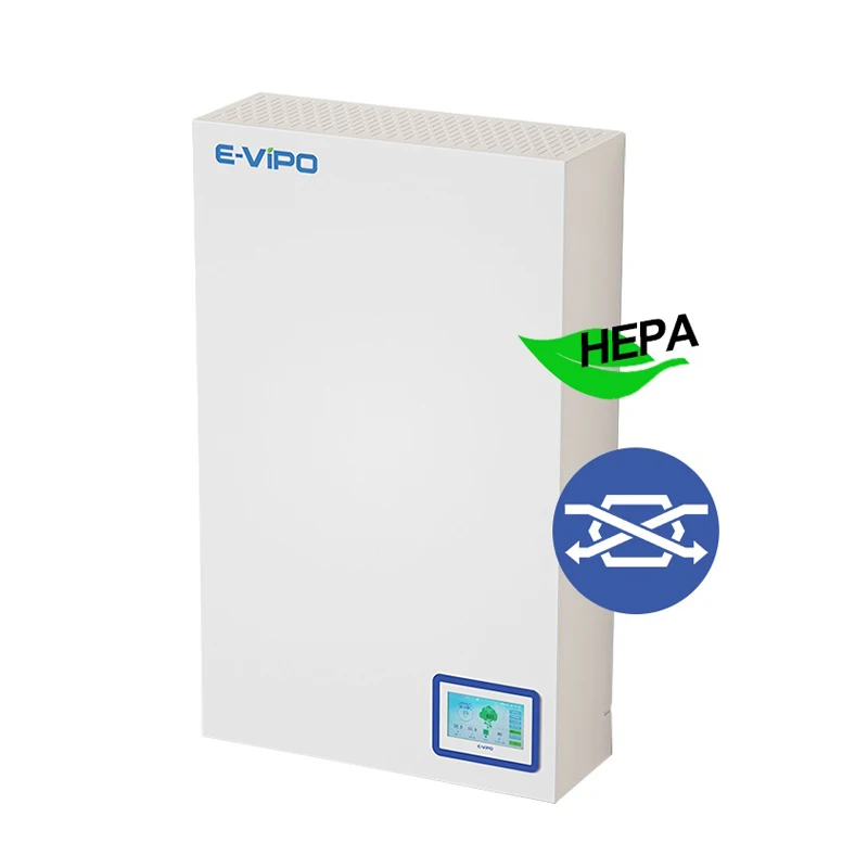 160m3/h Fresh Air Ventilation Wall Mounted ERV Energy Recovery Ventilator Heat Recovery Ventilation Room Ductless ERV