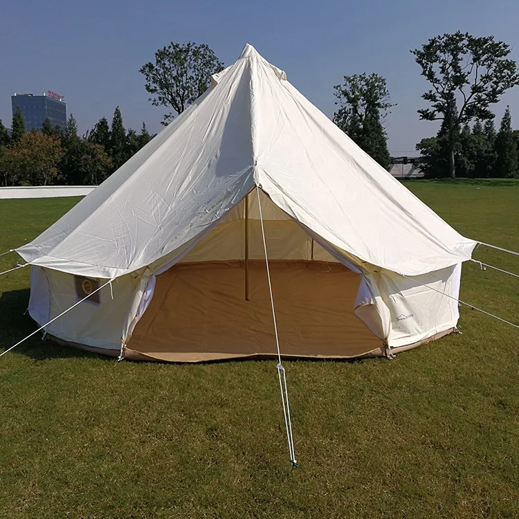 DANCHEL OUTDOOR 4M diameter Bell Tent 4-Season Large Outdoor camping Tents White Color Oxford Bell Tents Manufacturers Direct
