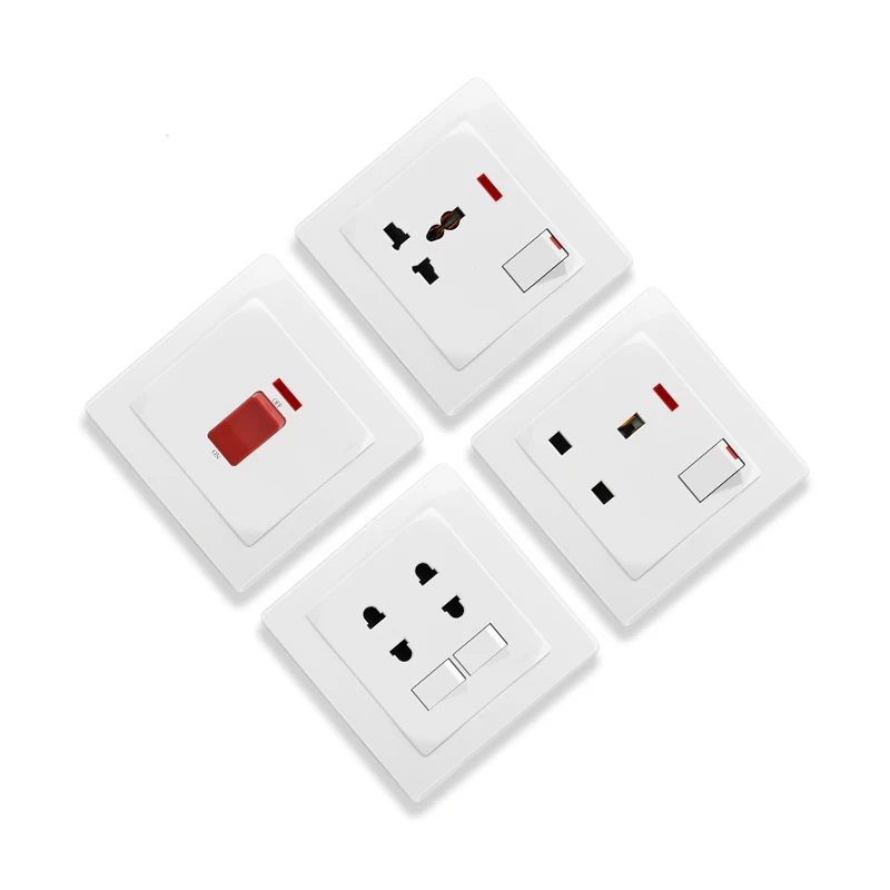 A4 Wall Switch socket 20A double pole Switch control water heater 220v~