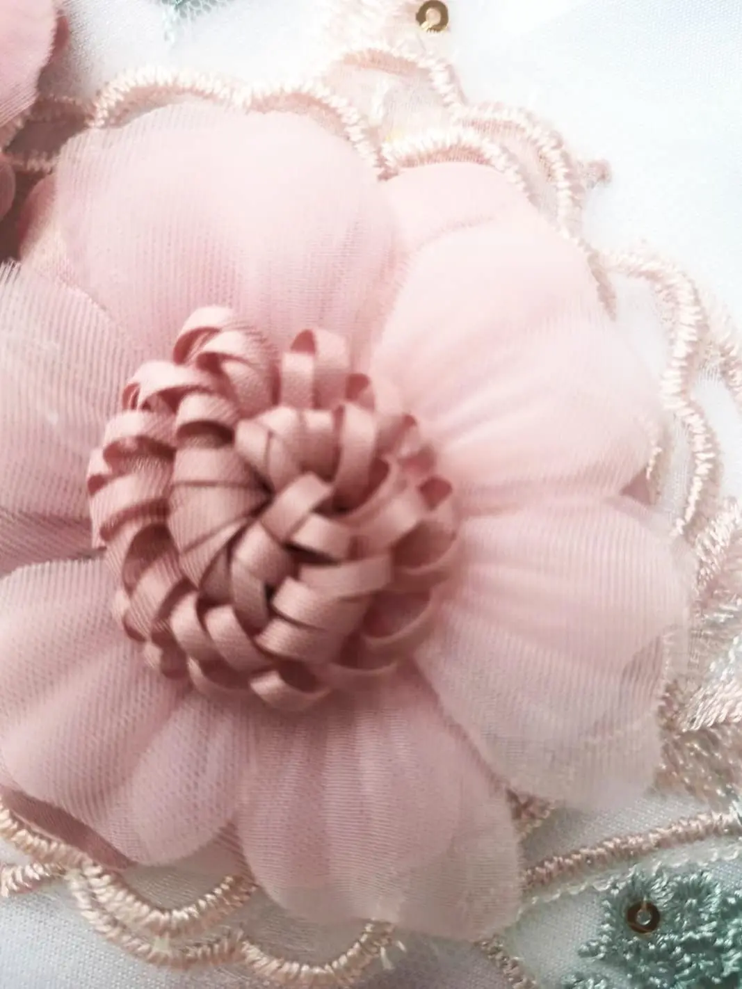 Lace Flower Applique Patches Sew on Embroidery Appliques Sewing for DIY Dress Accessories Pink
