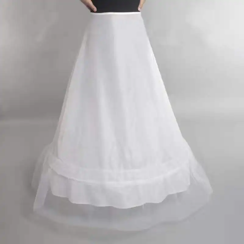 A-Line Hoop Petticoat Skirt Crinoline Underskirt Half Slips Floor Length Petticoats for Women