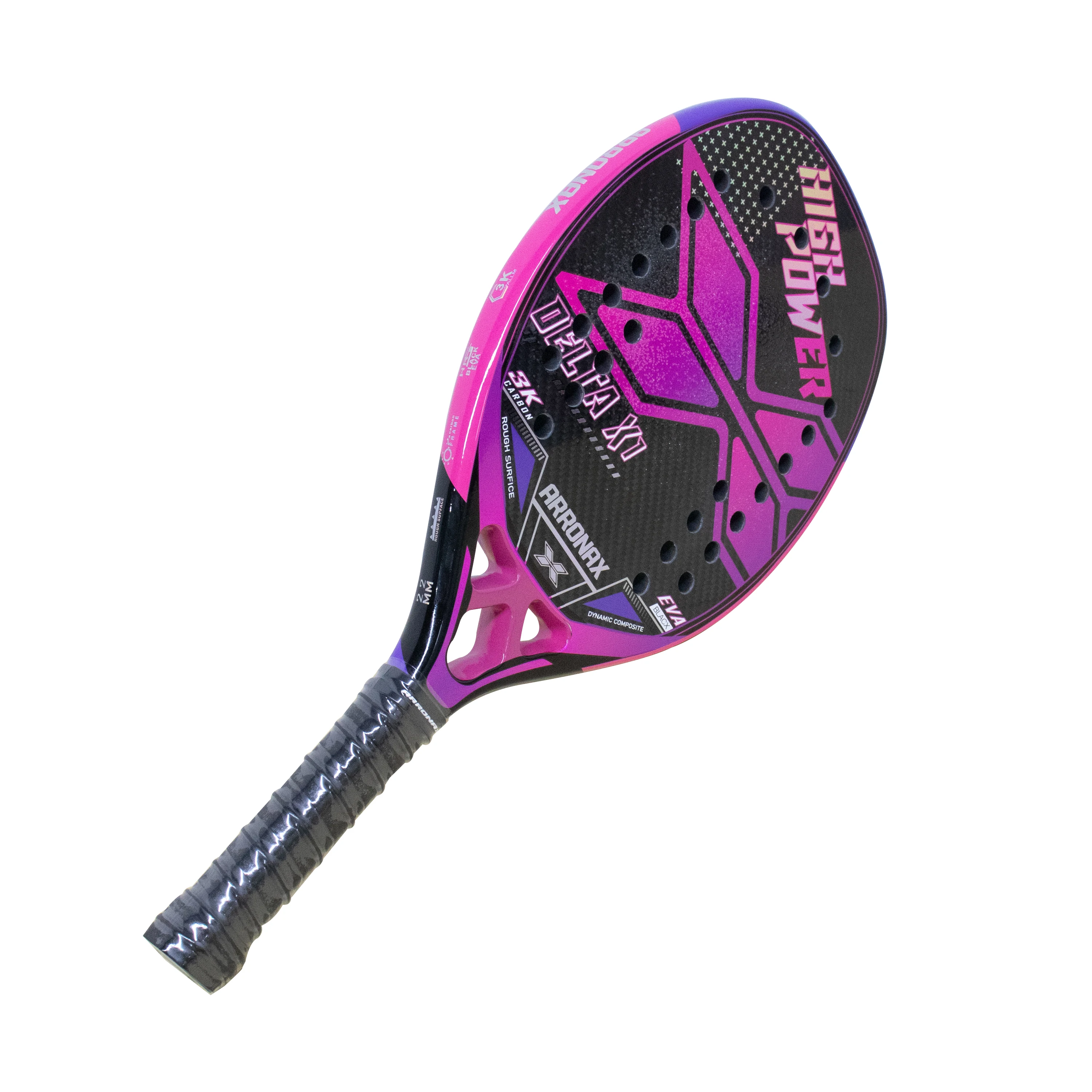 Professional Beach Tennis Paddle Racket OEM Carbon Fiber Surface with EVA Memory Foam Core Beach Tennis Paddel Racket