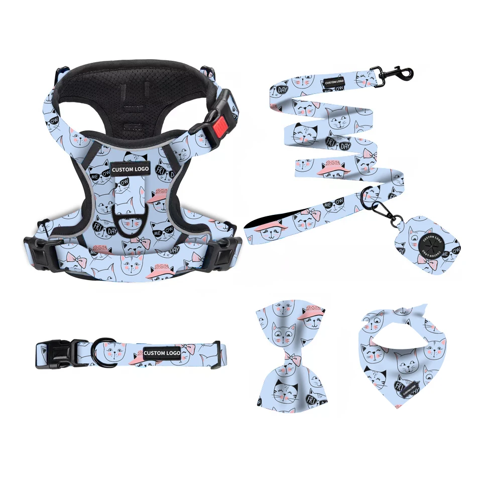 Pet Supplies Manufacture Custom  Logo Reflective Adjustable Pet harnesses Vest k9 Dog harness No Pull Dog Harness