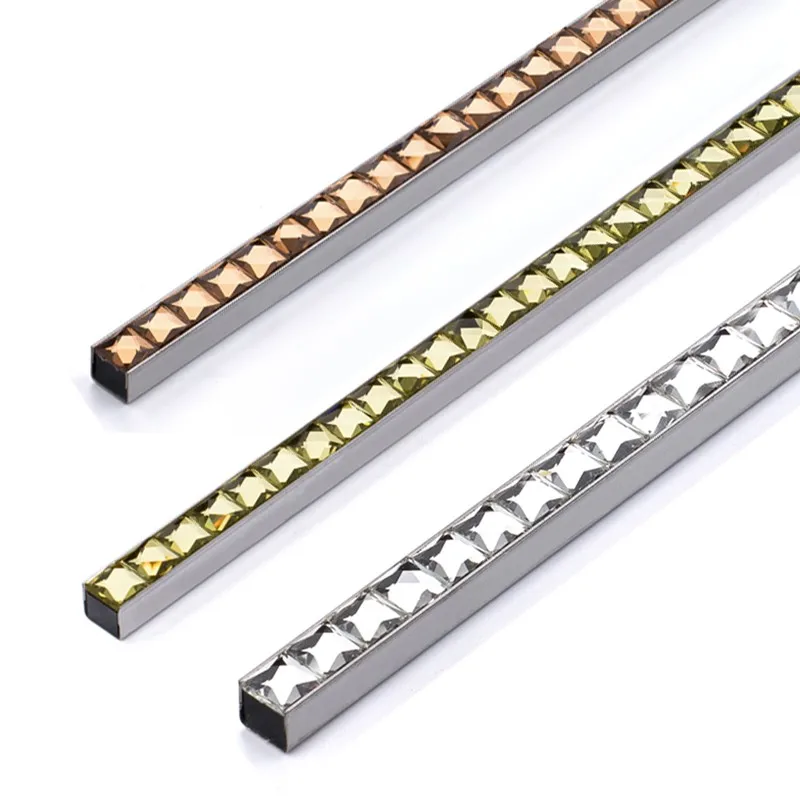 Foshan JECA Free Sample OEM Logo Metal Tile Trim For Bathroom And Bedroom Wall Decoration OEM Logo Stainless Steel Tile Trim