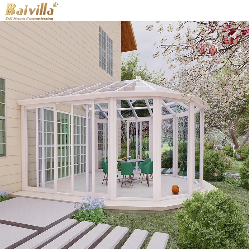 Baivilla Outdoor Living Experience and OEM Branding Options Australian Standard Villa Sunroom with Balcony