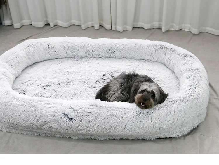 High Quality Washable Sleep Tight Ultra Large Giant Dog Bed Soft Memory Foam Human-Sized Dog Bed