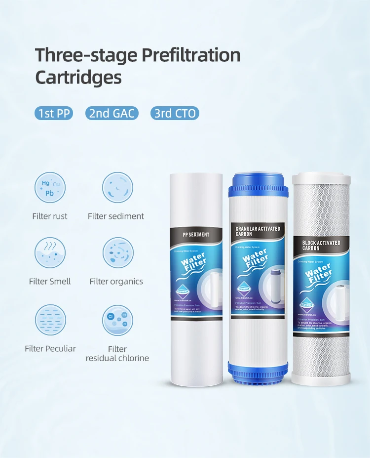 CE Certified TDS Monitoring 5stage Reverse Osmosis Undersink Tap Ro Water Filter