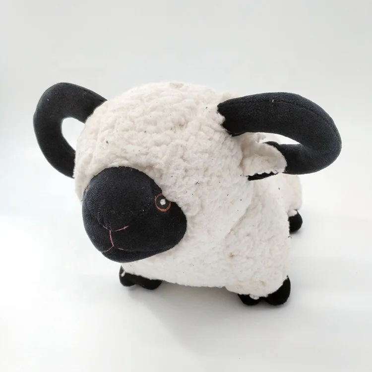 White soft fabric animal Goat stuffed sand bag Decorative door stop
