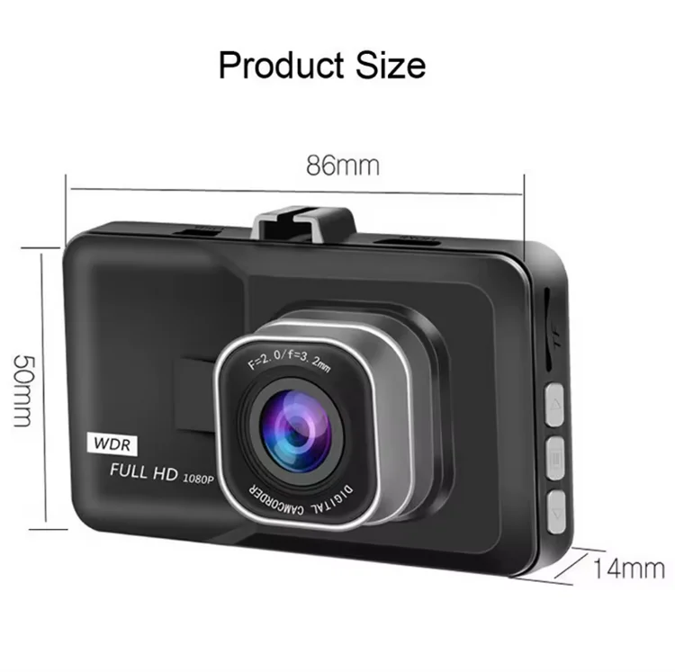 IPS screen Portable Video Loop Recording Small DashCam vehicle Driving Recorder Parking Monitoring car CCTV camera 720P 1080P