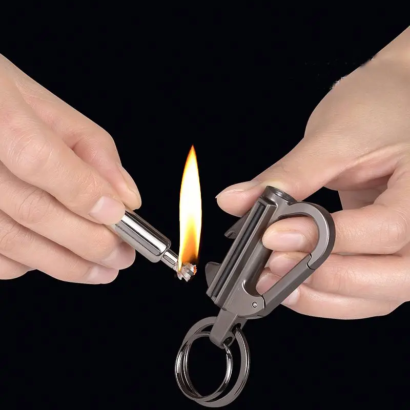 2021 Multifunctional lighter Universal portable mens match keychain kerosene lighter with gift box