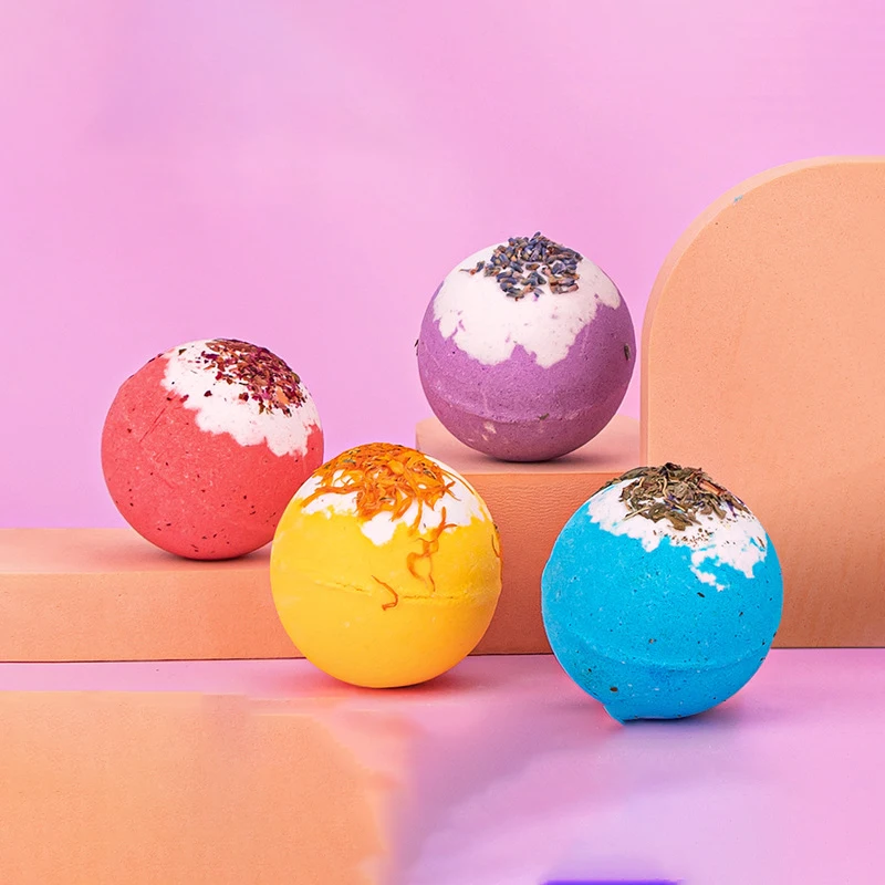100g Bath Bomb Exfoliating Nourishing Skin Essential Oil Bath Salt Ball Cleaner Aromatherapy Supplies Relaxing Bath Bubble Balls