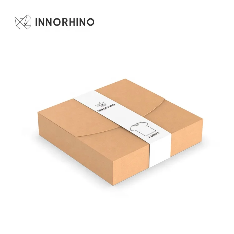 Envelope Box Eco-friendly Biodegradable Custom Recycle Kraft Paper Packaging Mailer Box For Clothes T-Shirt Gift Bag INNORHINO
