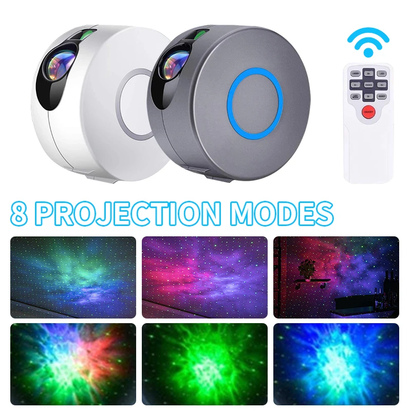 Galaxy Led Projector Night Light Projection Lamp 6 Colors Star Sky Rotation The Ceiling Lamp for Bedroom Gift Starry Lights PVC