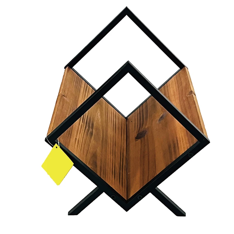 Modern Metal Leg Desktop Bookshelves Storage Rack Wood Tilting Bookcase For Books Magazines