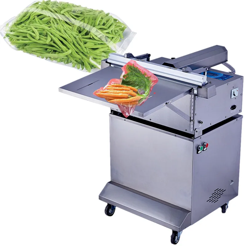 external vacuum packaging machine nitrogen flush nozzle type aluminium vacume bags sealer for fruit vegetable
