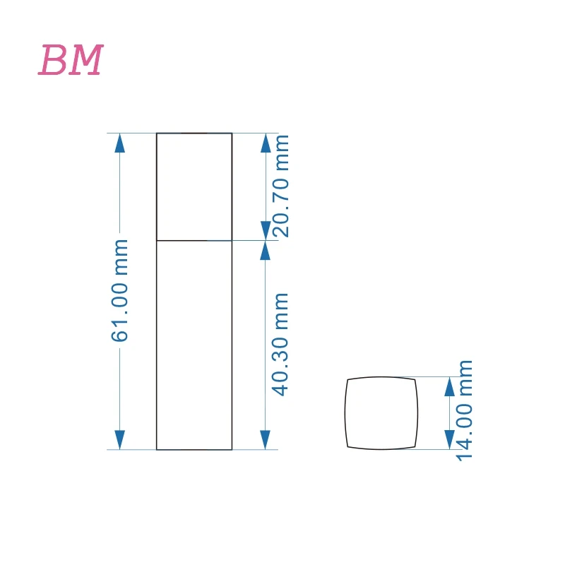 unique cute customised matte pink lipgloss tubes packaging 1.5 ml mini custom empty square liquid blush lipstick container