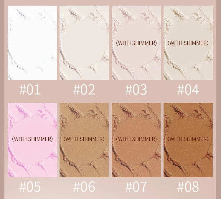 hexagon silver jar Translucent Matte Transparent waterproof makeup Loose Powder shimmer glitter private label Setting Powder